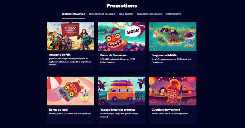 Promotions Kahuna Casino