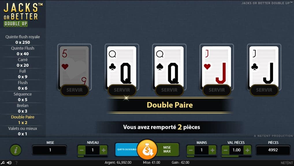 video poker gratuit